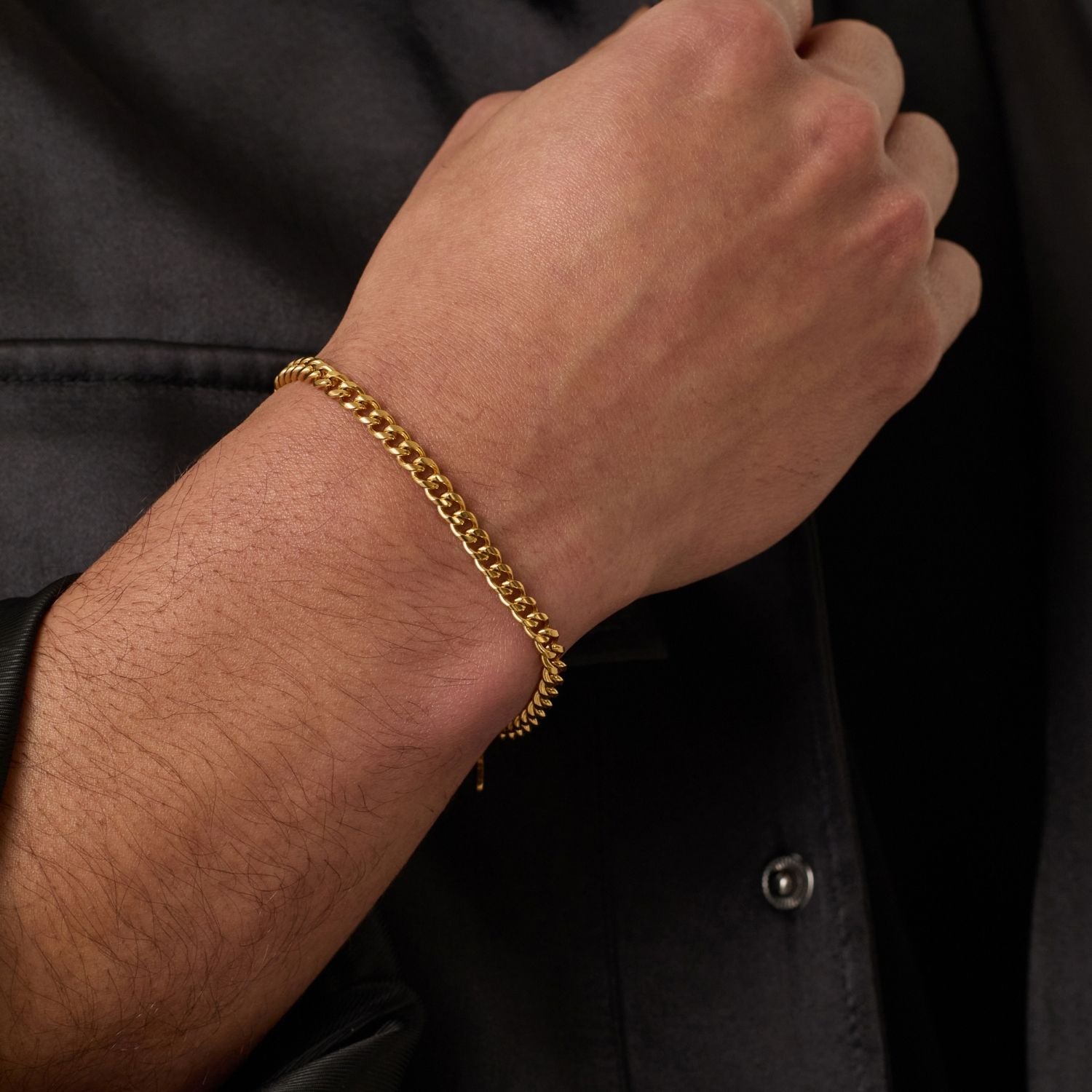 Cuban Bracelet (Gold) 4mm