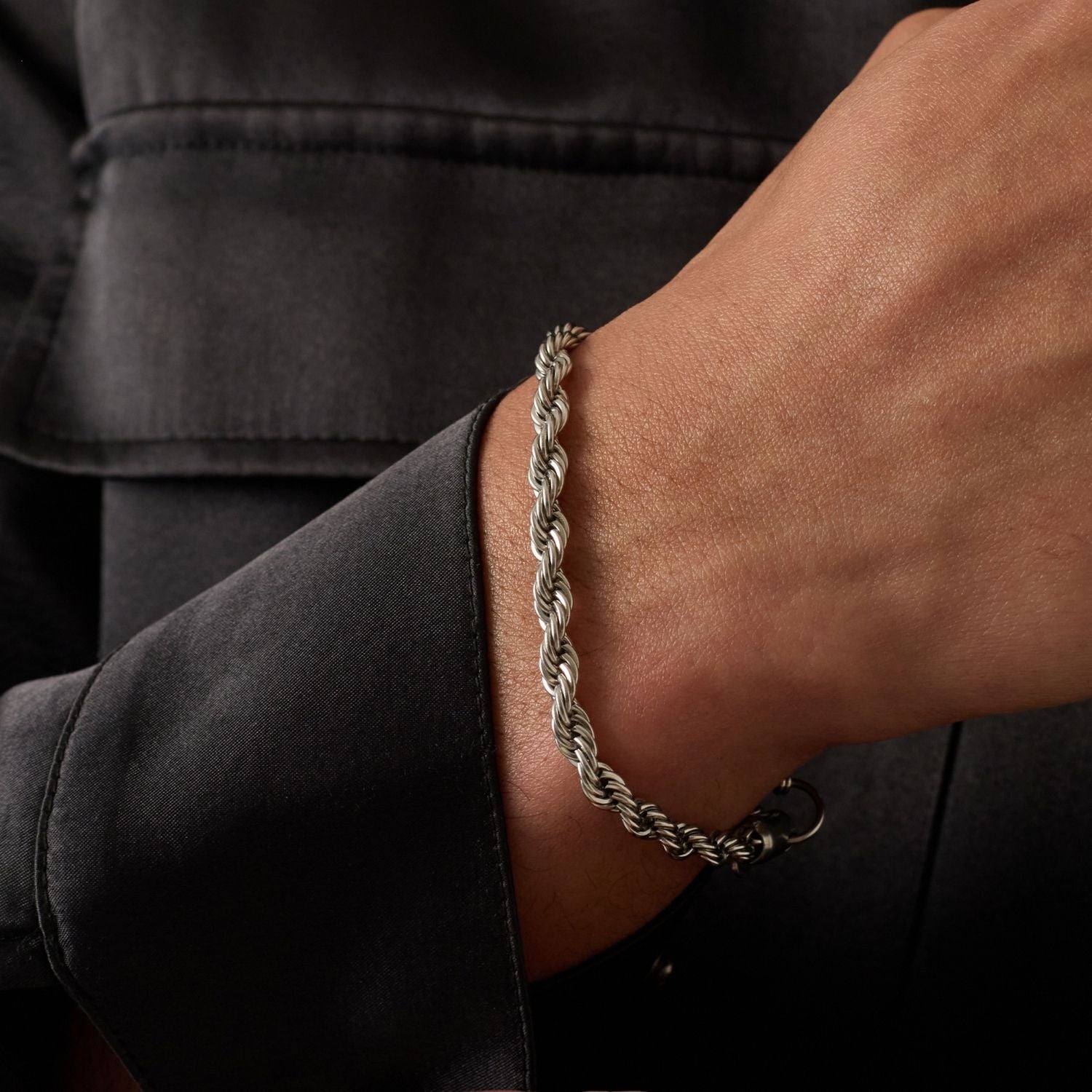 Rope Bracelet (Silver) 5mm