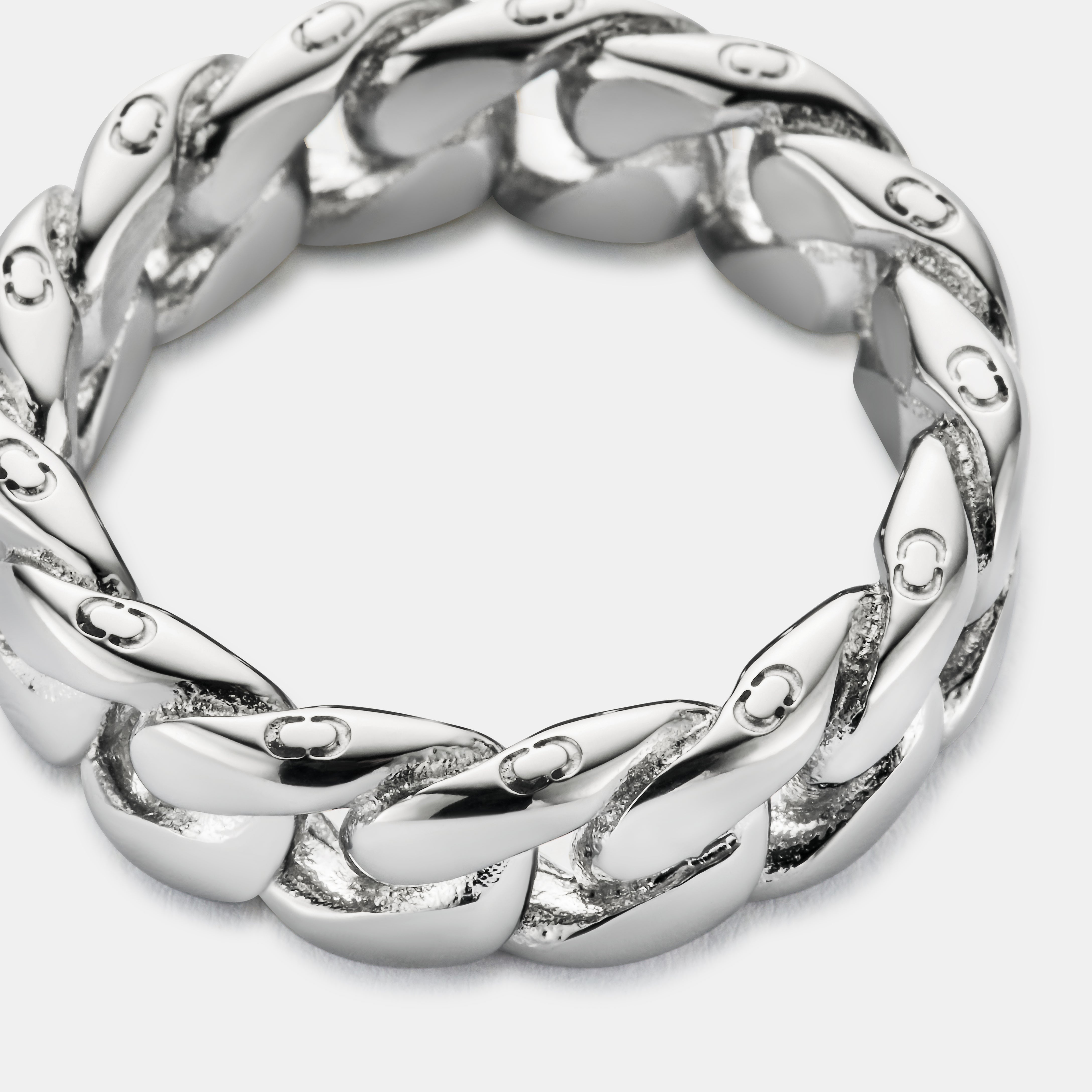 Cuban Band Ring (Silver) 8mm