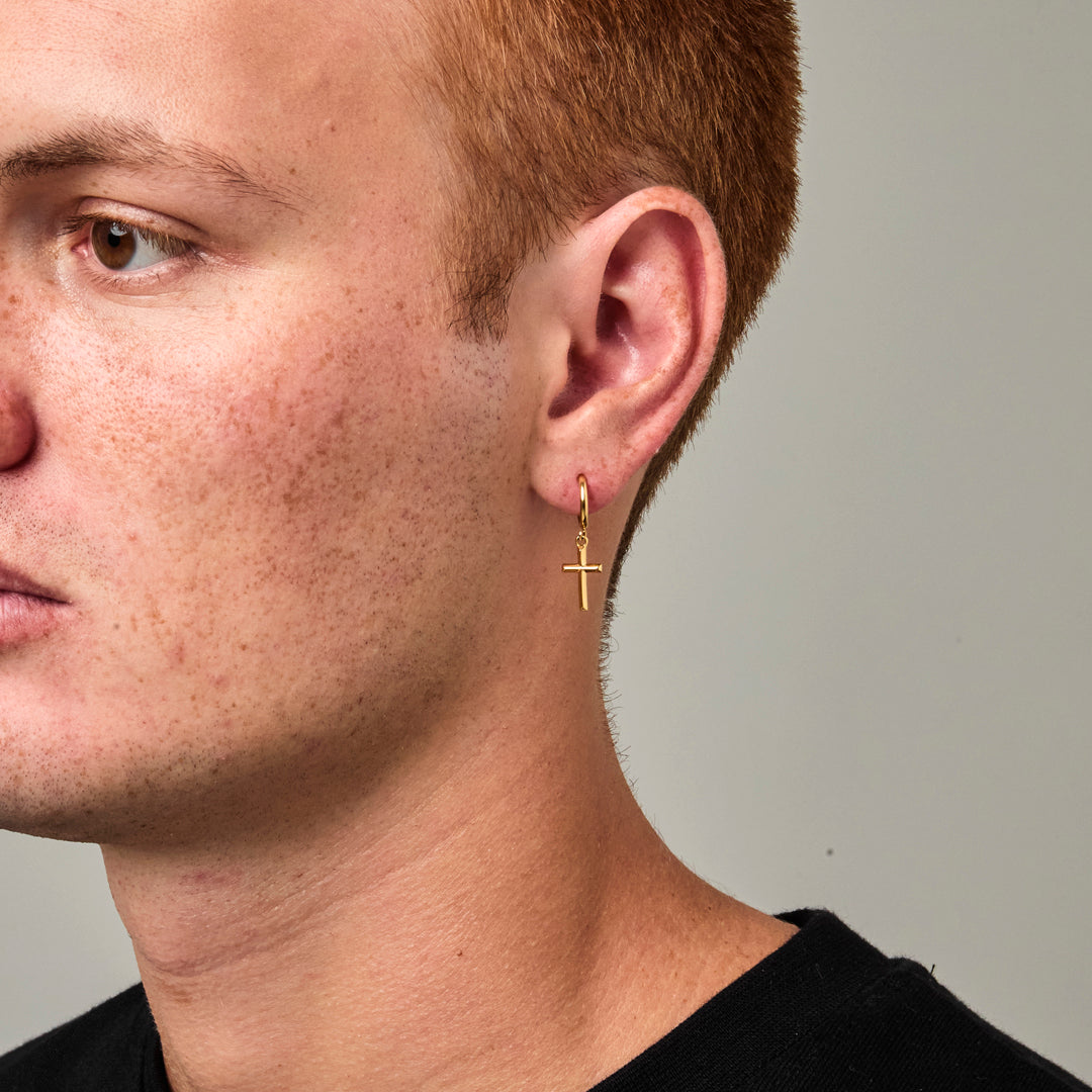 Cross Earring (Gold)