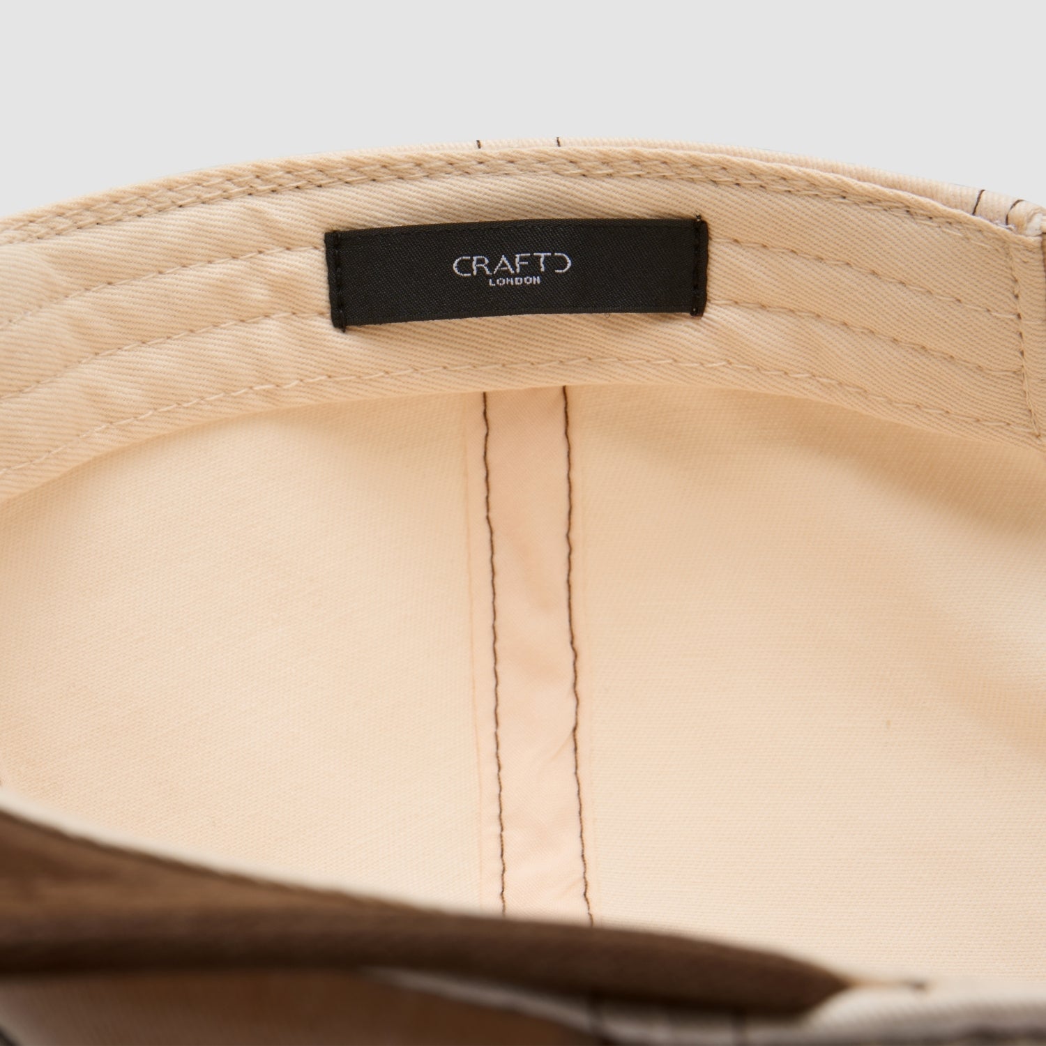 Gentlemen's Club Cap (Cream/Brown)