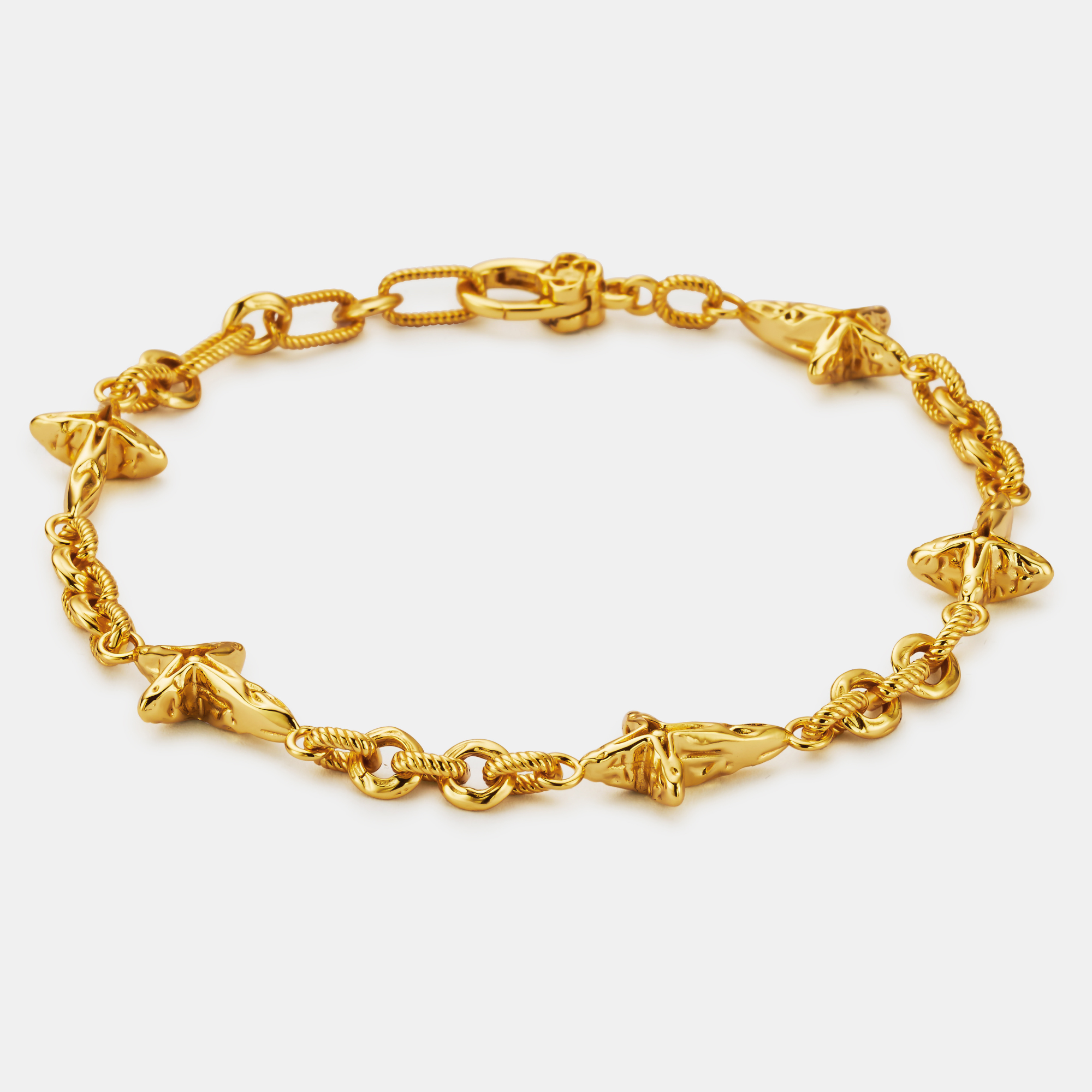 Melted Cross Bracelet (18ct Gold) | Sterling Silver