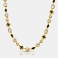 Melted Onyx Gemstone Necklace (Gold)