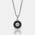 Onyx Round Gem Pendant (Silver)