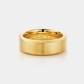 Bevelled Ring (Gold) 8mm | 18ct Gold Tungsten
