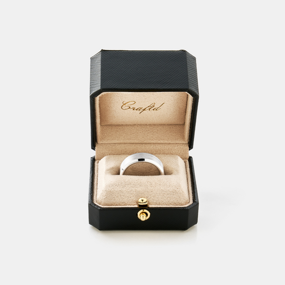 Bevelled Ring (Silver) 8mm | Tungsten