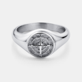 Compass Signet Ring (Silver)