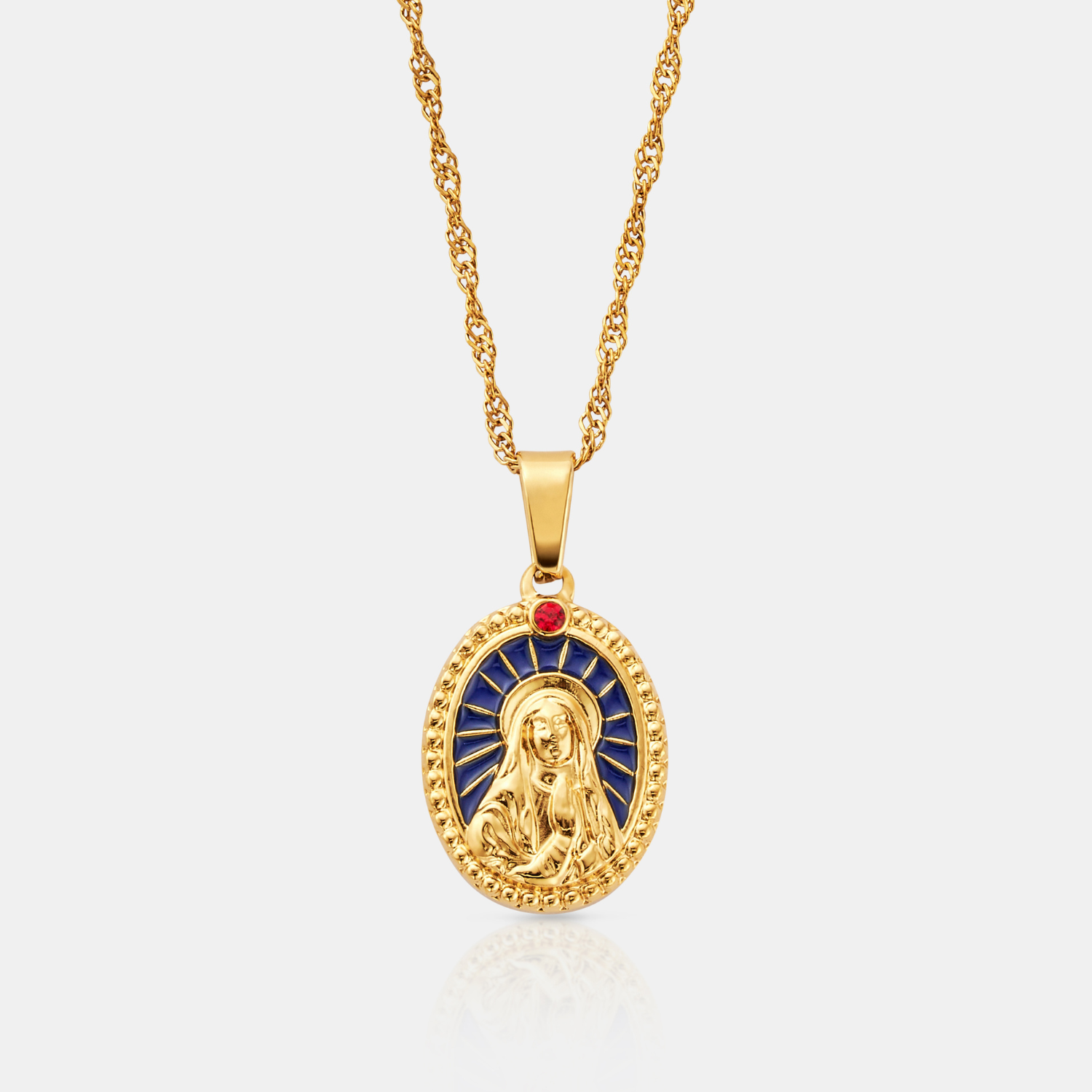Enamel Virgin Mary (Gold)