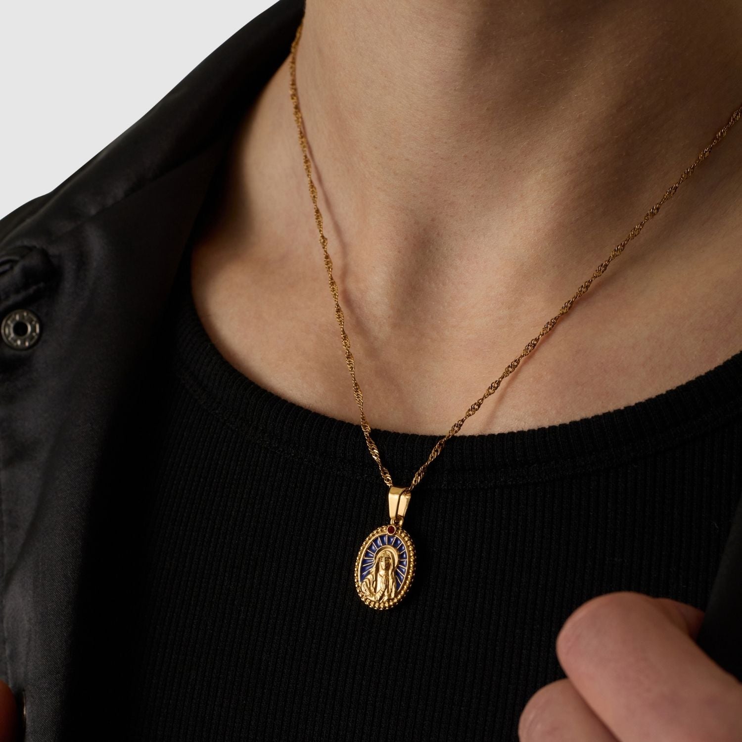 Enamel Virgin Mary (Gold)