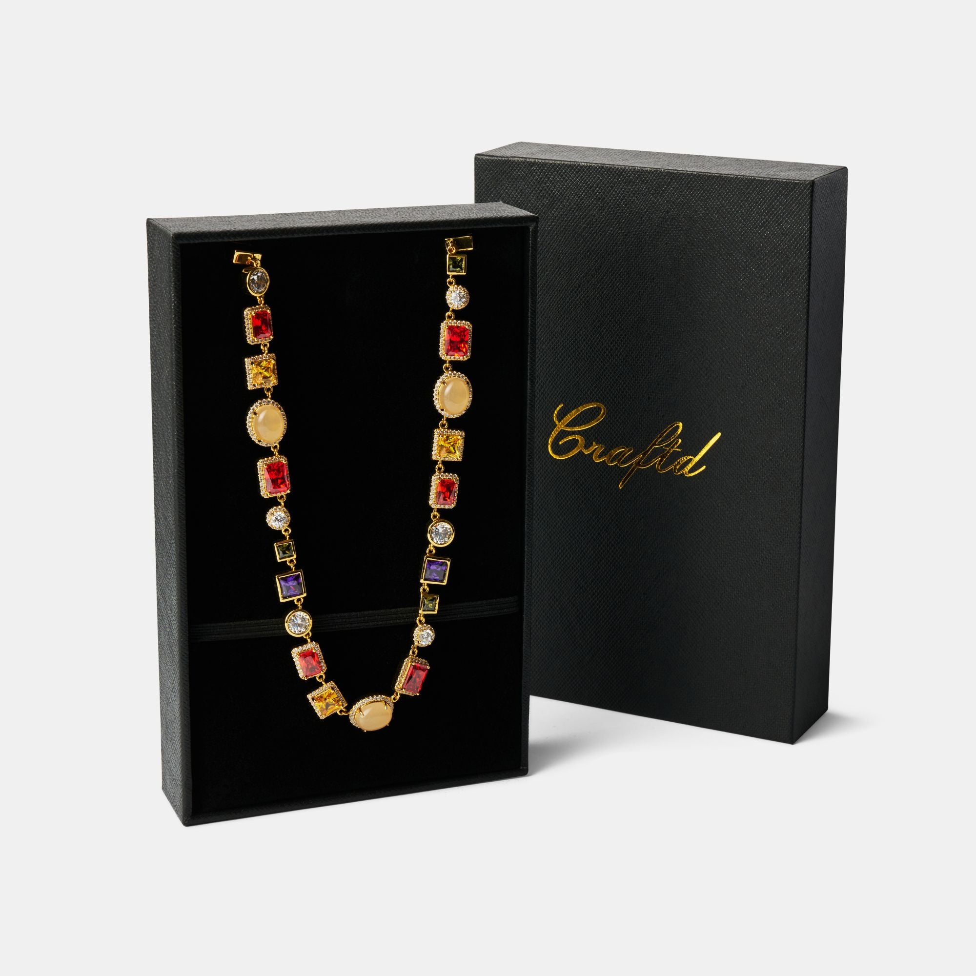 Gemstone Necklace (Gold)