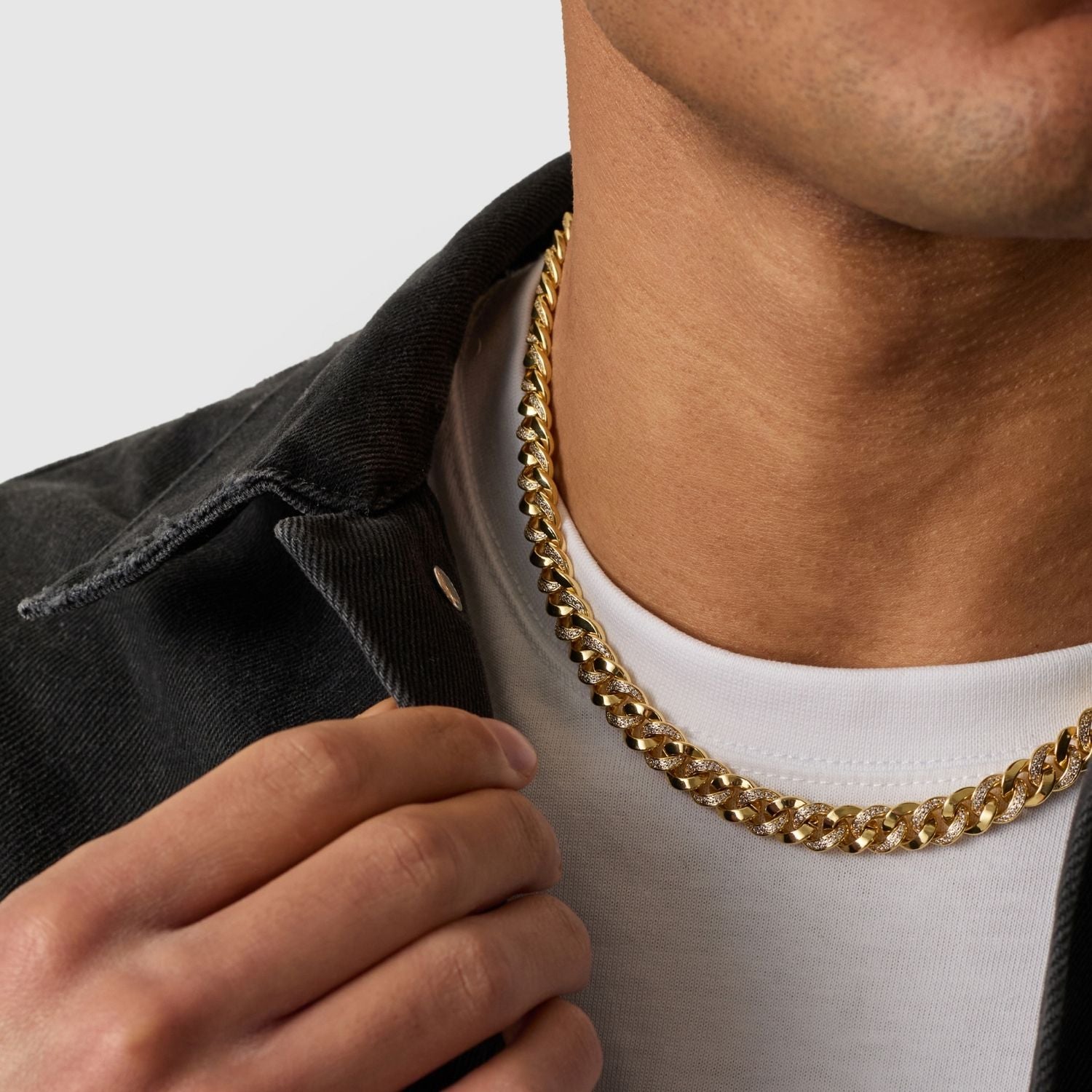 Half Iced Cuban (Gold) 8mm