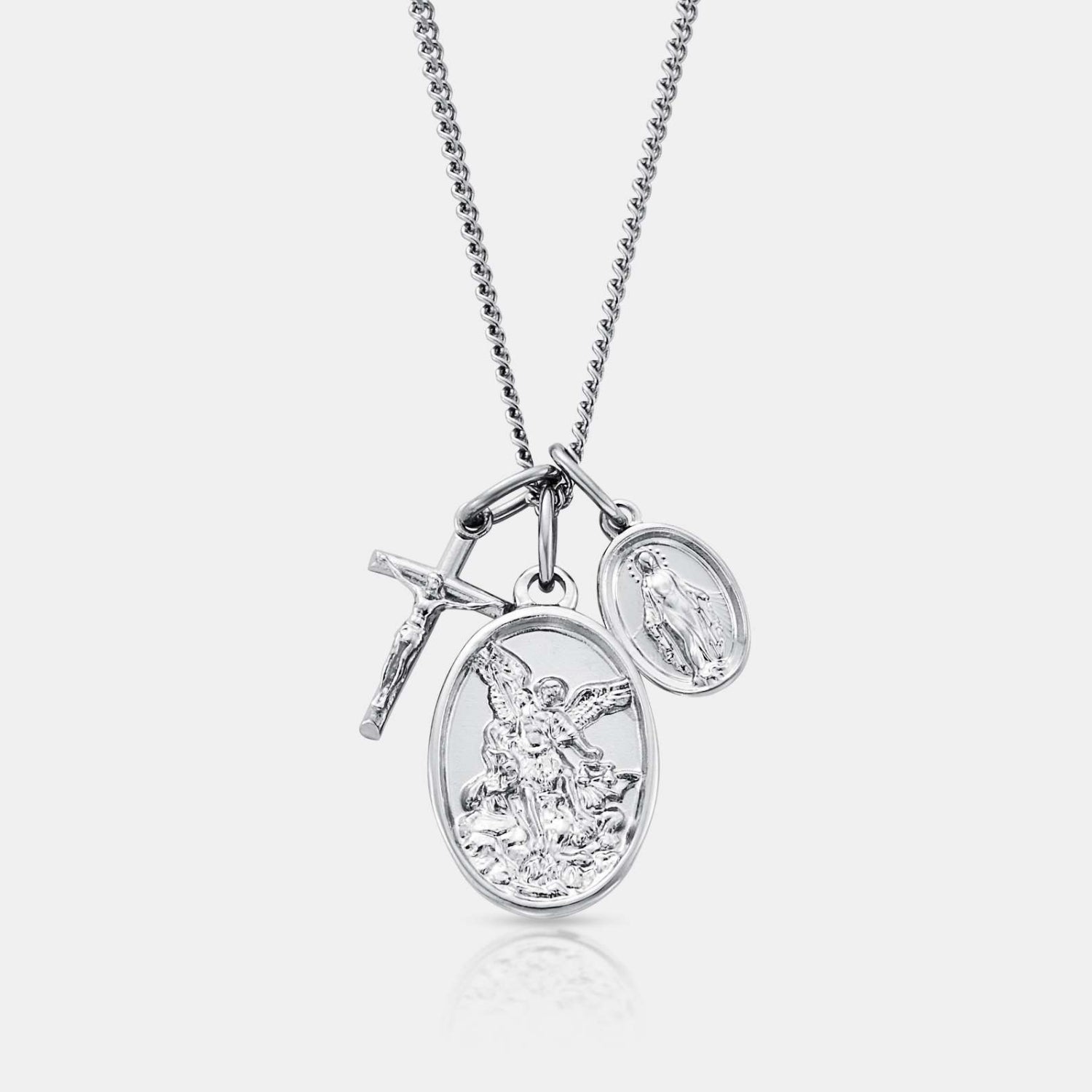 Jesus & Mary (Silver)