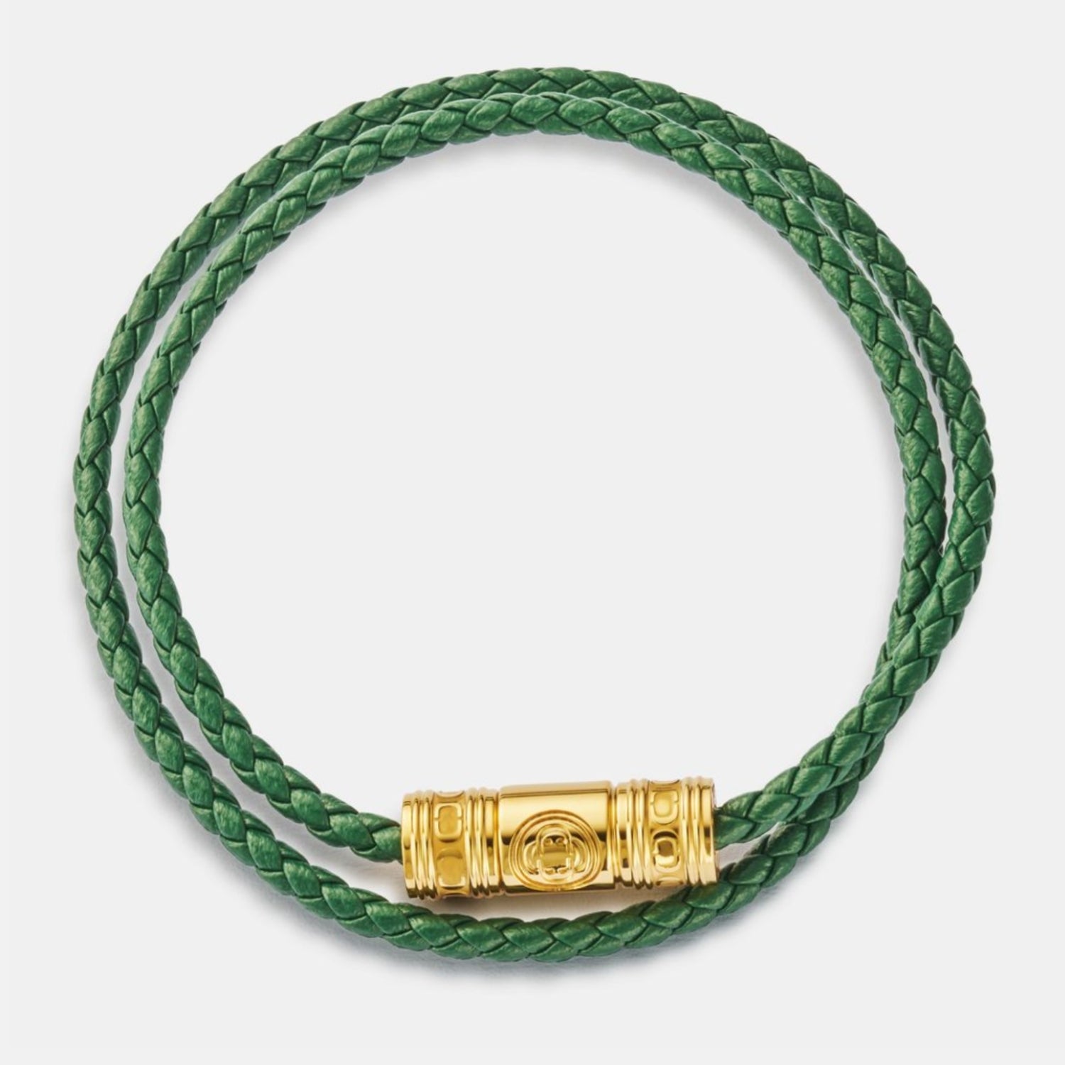 Green Leather Wrap Bracelet