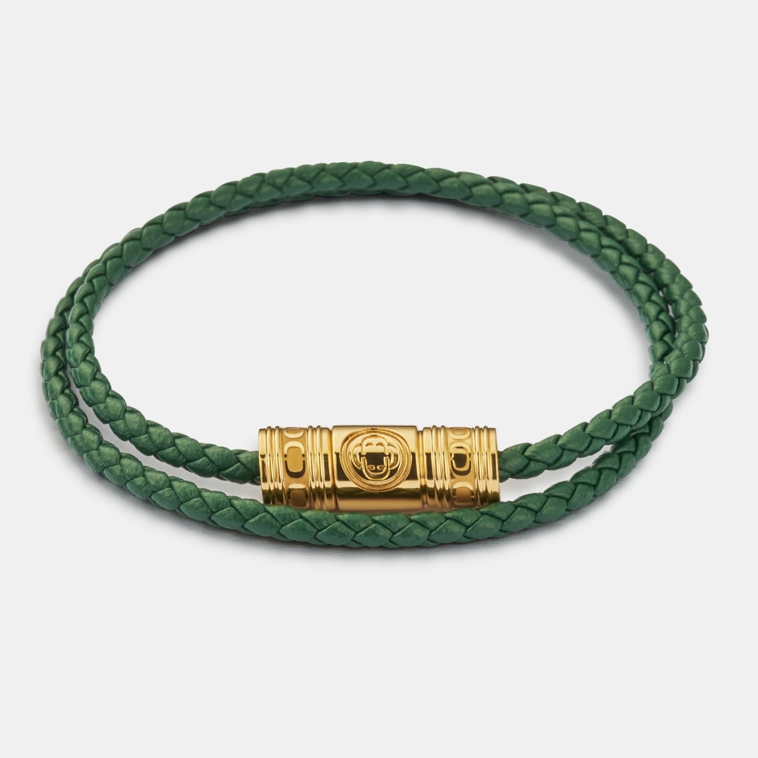 Green Leather Wrap Bracelet
