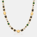 Onyx Gemstone Necklace (Gold)