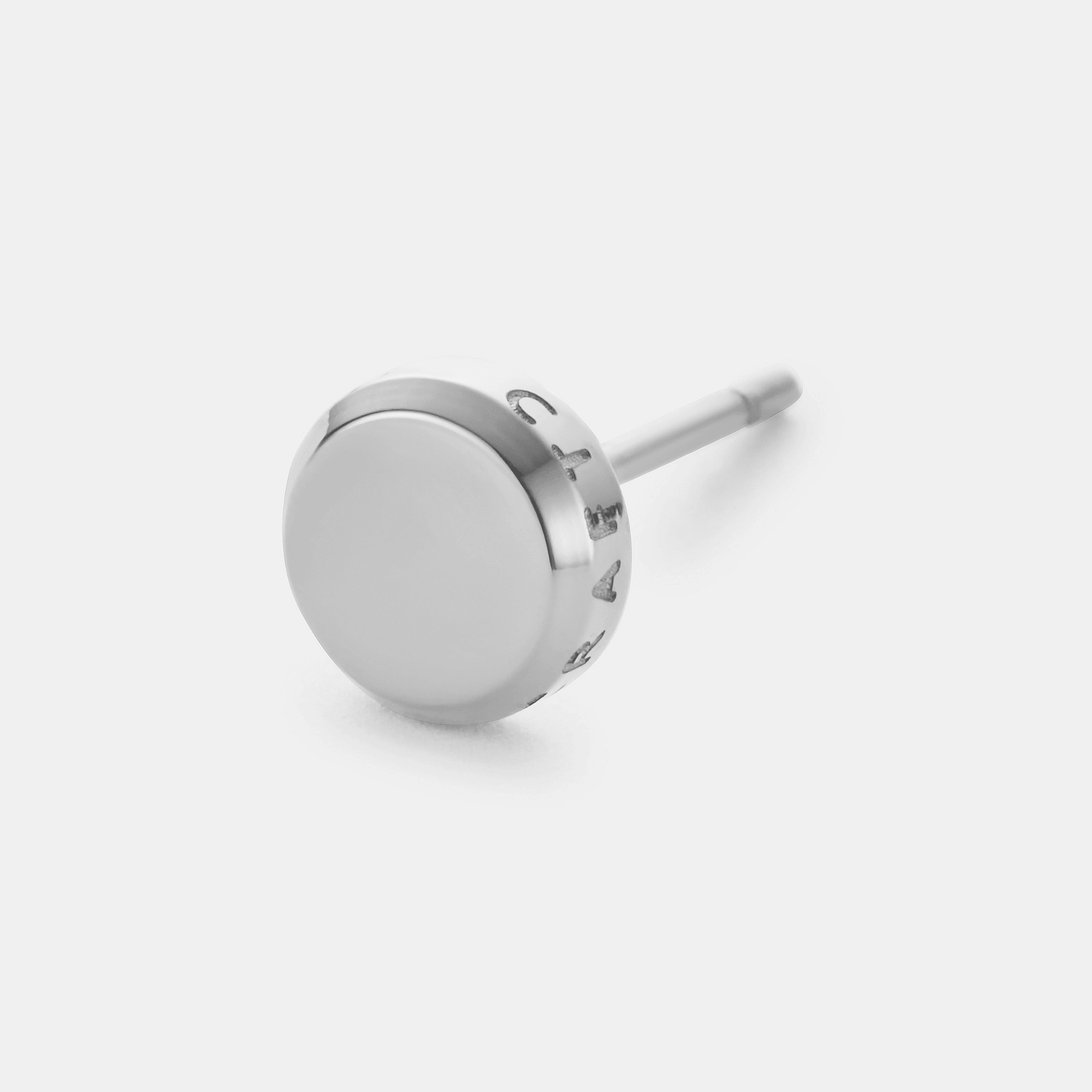 Round Stud Earring (Silver)