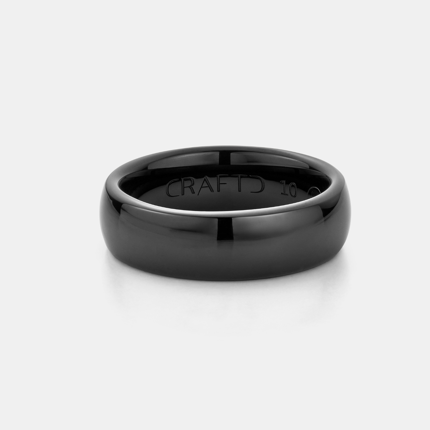 Rounded Ring (Black) 7mm | Tungsten