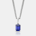 Sapphire Stone Pendant (Silver)