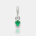 Mini Emerald Oval (Silver)