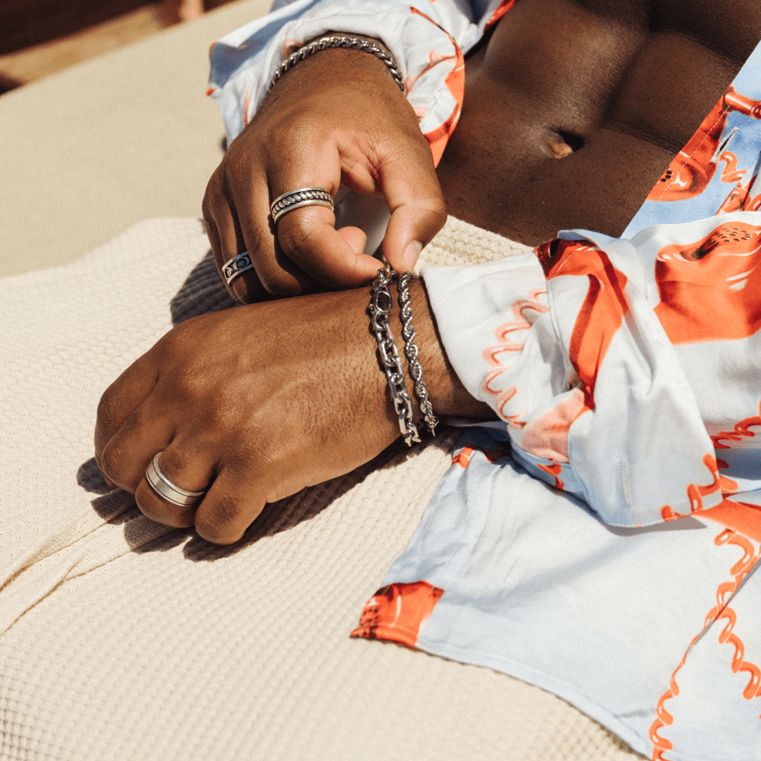 Rope Bracelet (Silver) 5mm