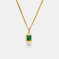 Emerald Stone Rectangle (Gold)