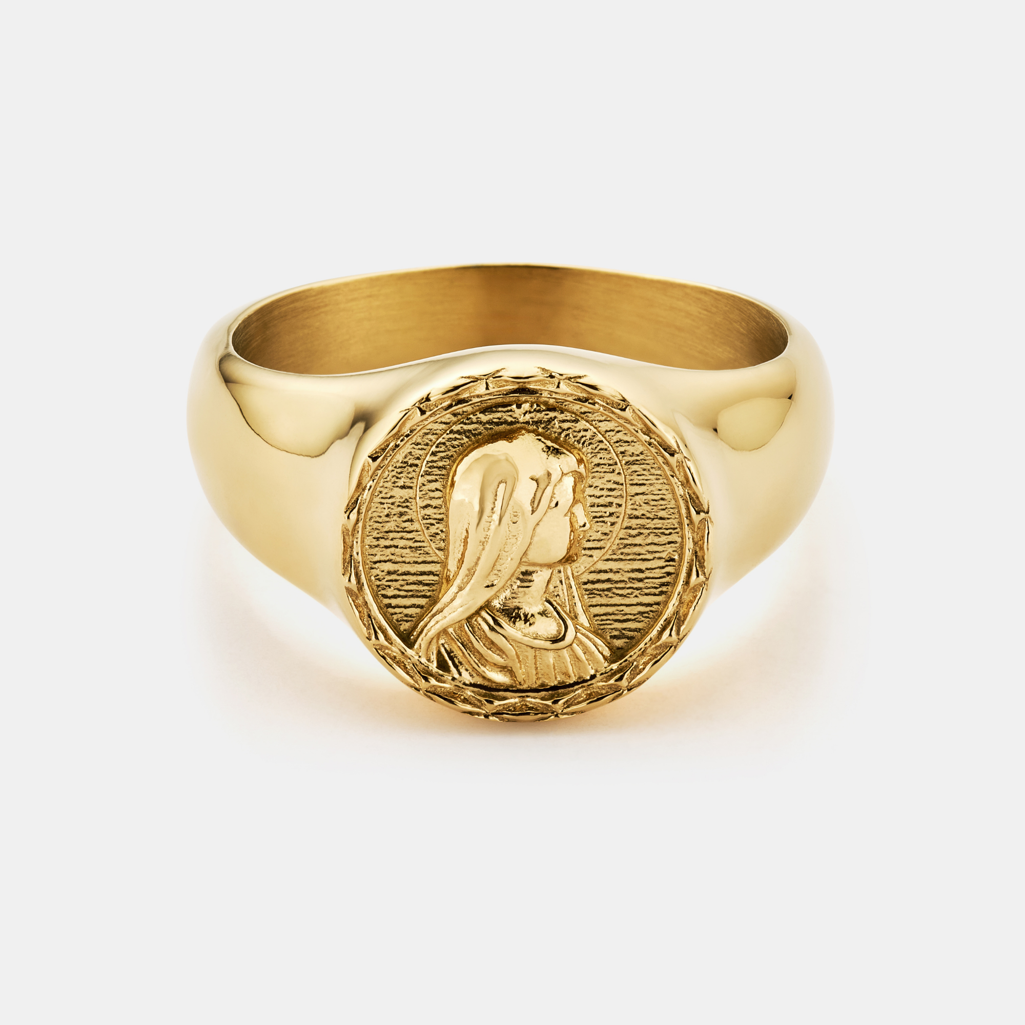 Virgin Mary Signet Ring (Gold)