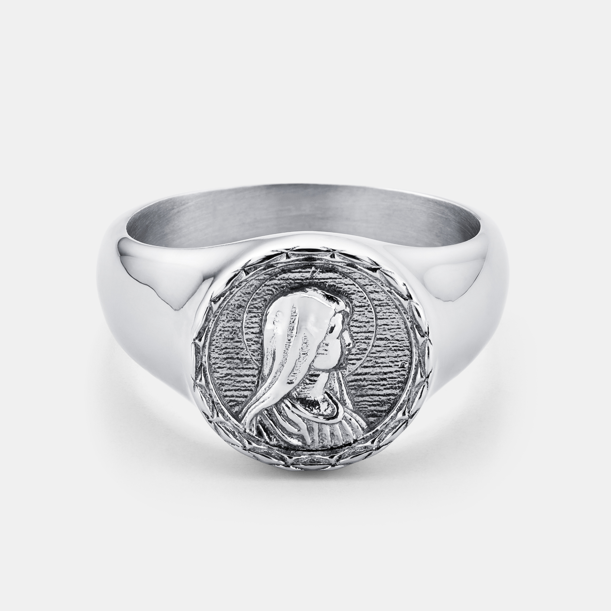 Virgin Mary Signet Ring (Silver)