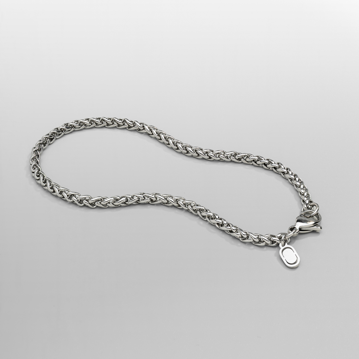【CRAFTD London】ブレスレットwheat bracelet silver 5mm 3mm Wheat Chain Bracelet in Silver | CRAFTD London