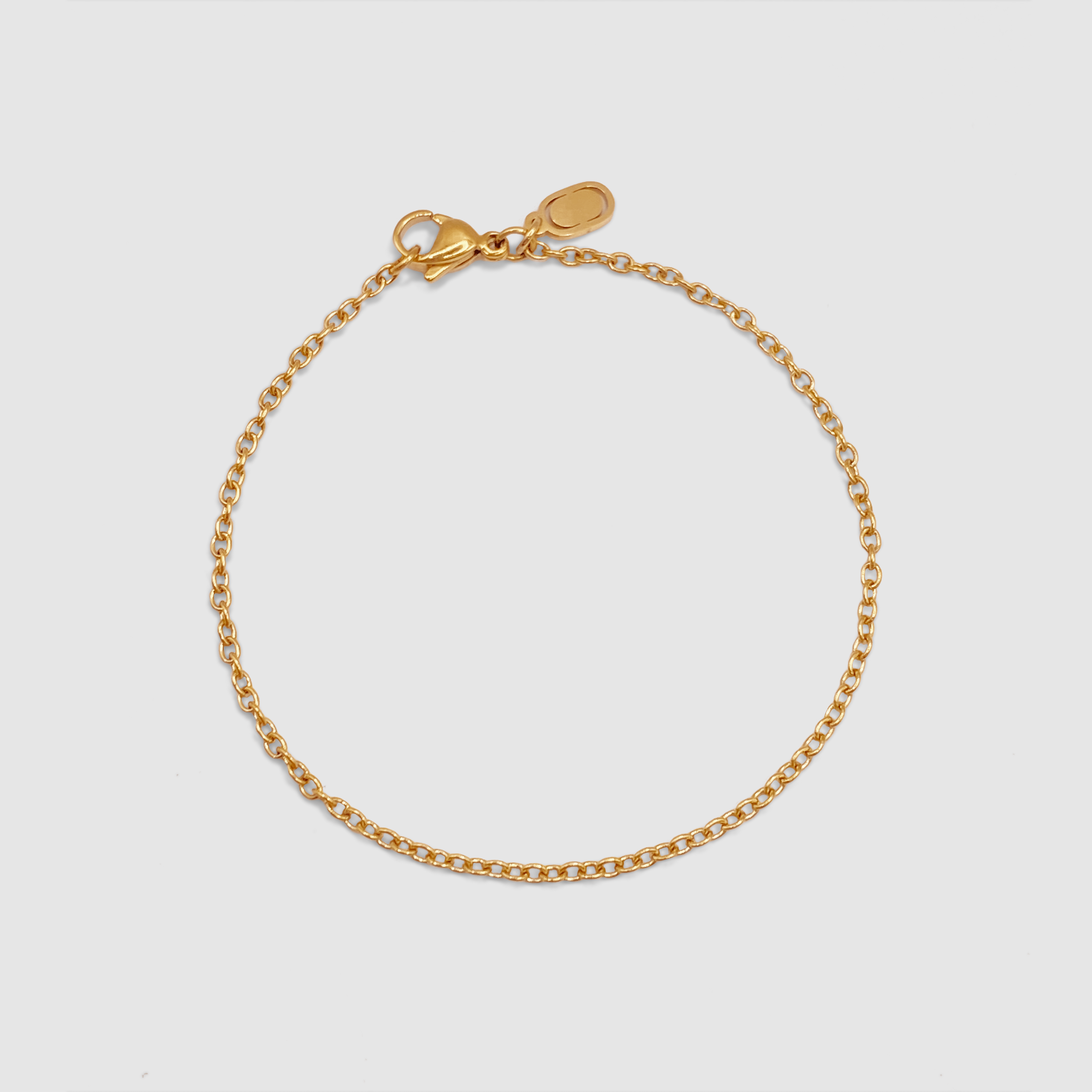 Cable Bracelet (Gold) 2mm