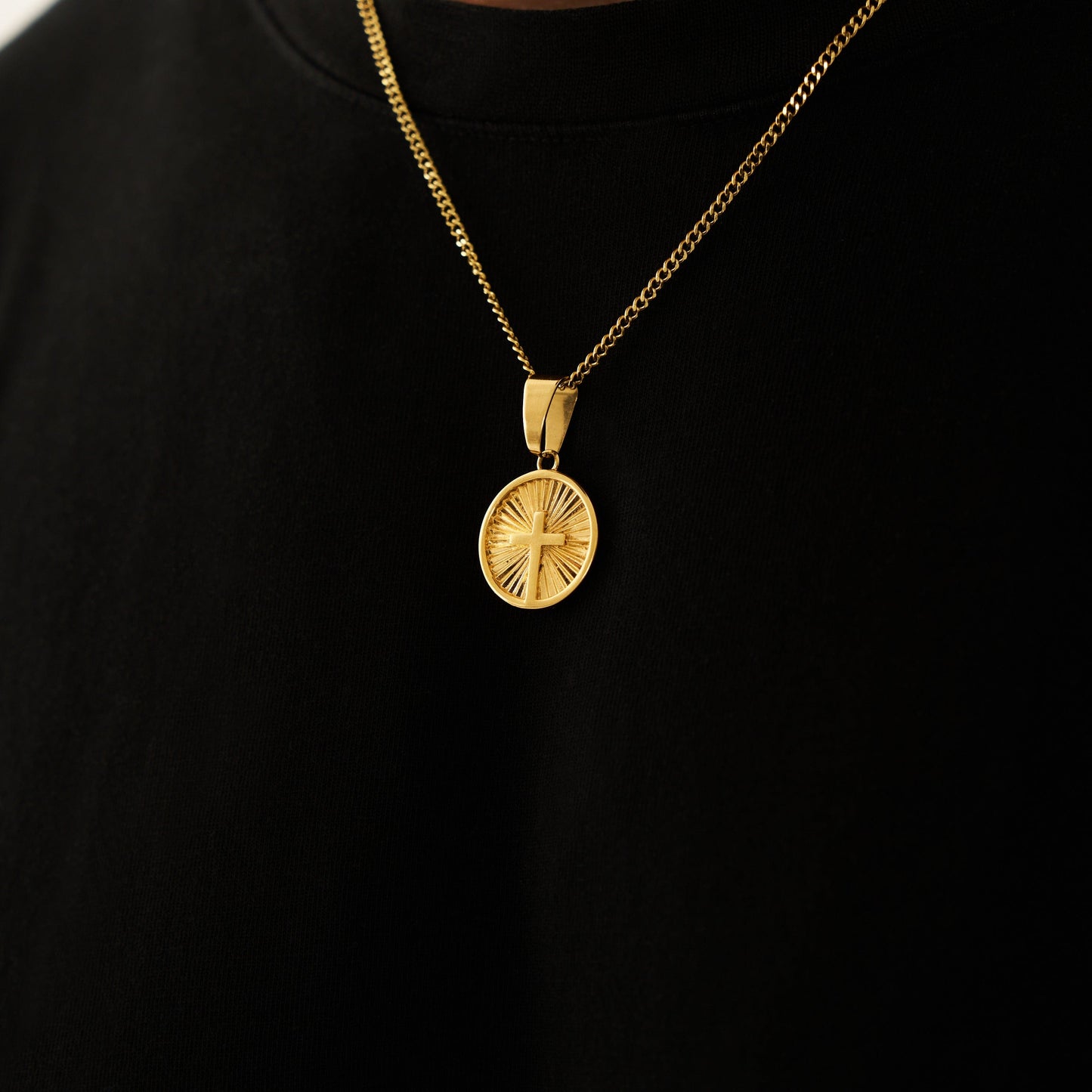 Circle Cross Pendant (Gold)