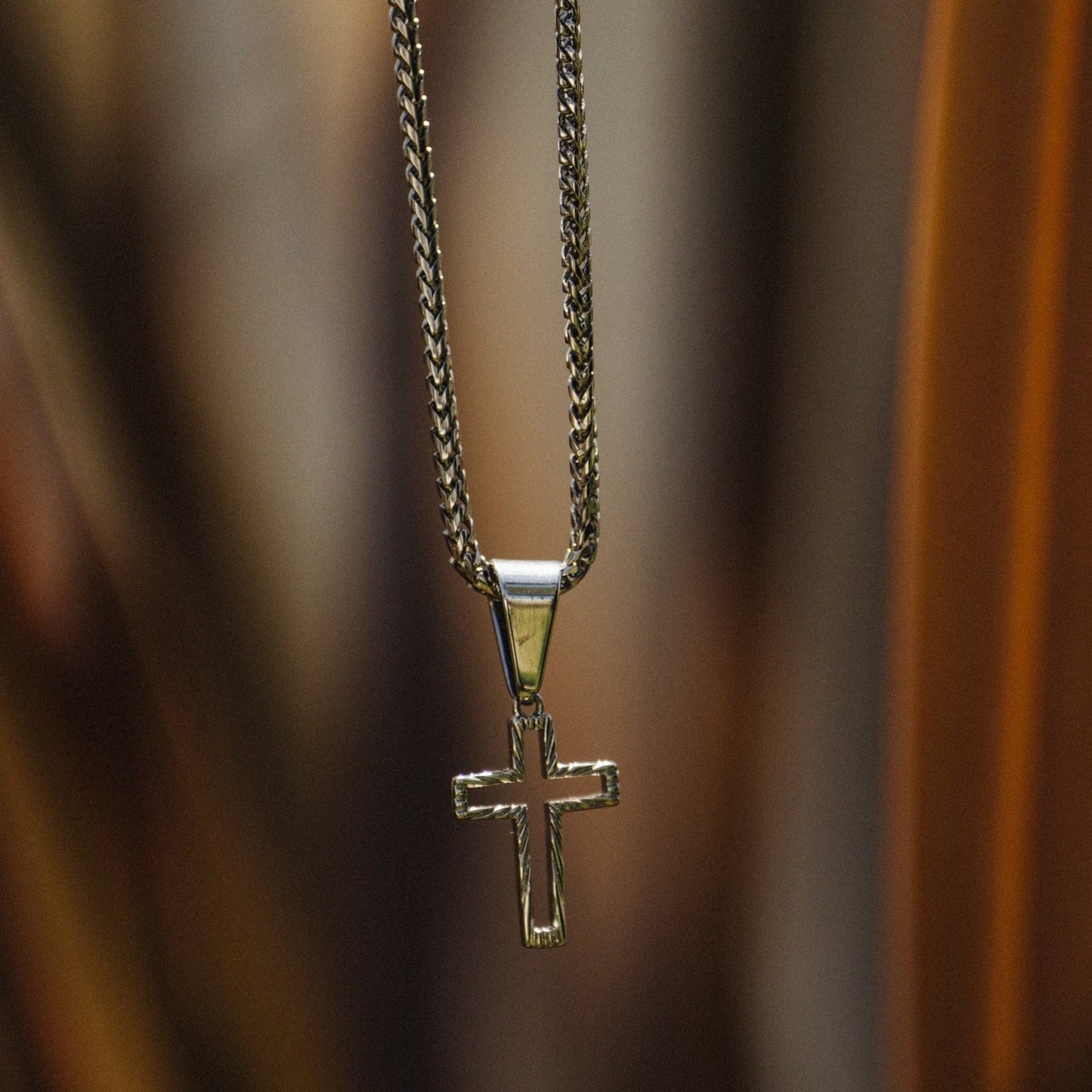Hollow Cross Pendant (Silver)