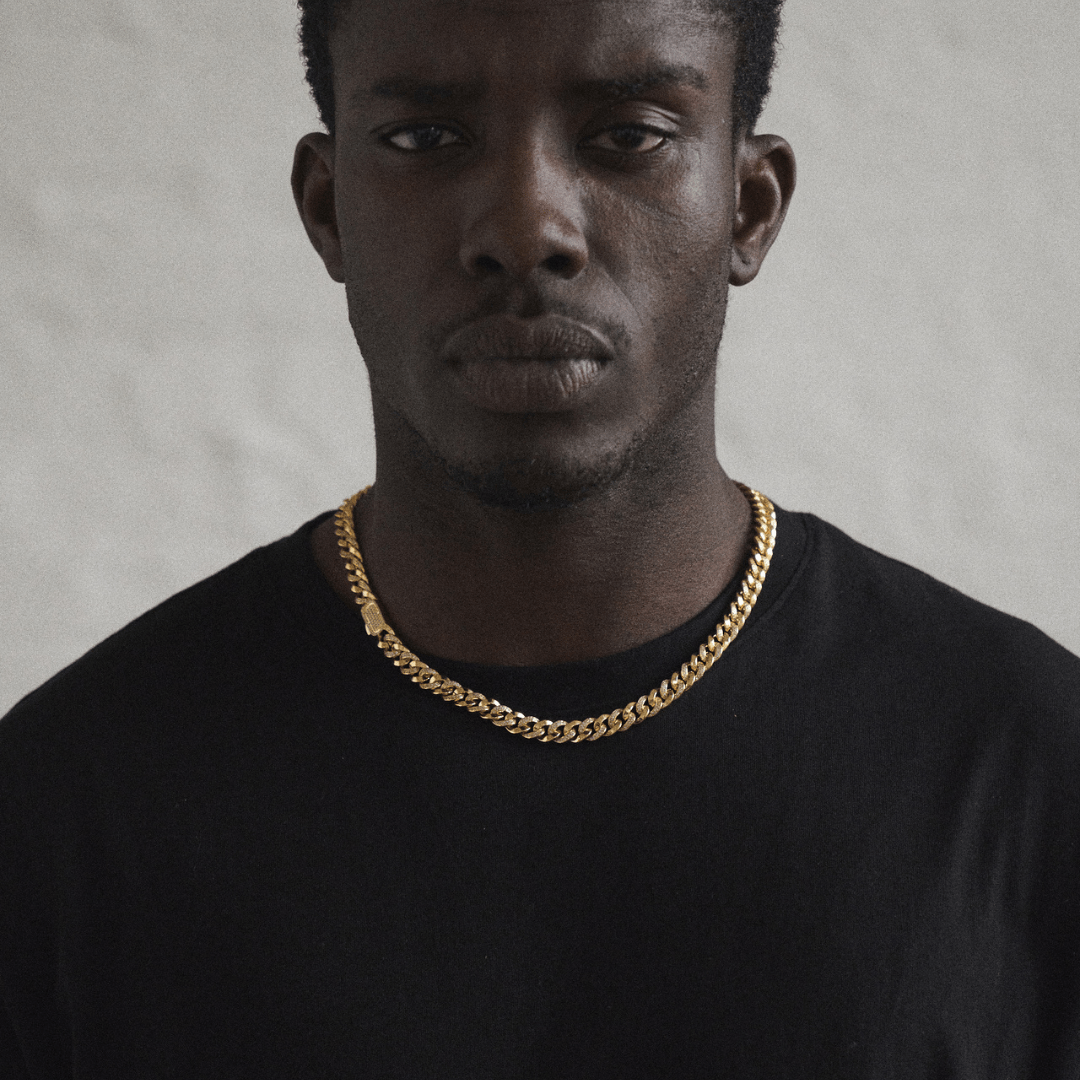 Half Iced Cuban (Gold) 8mm