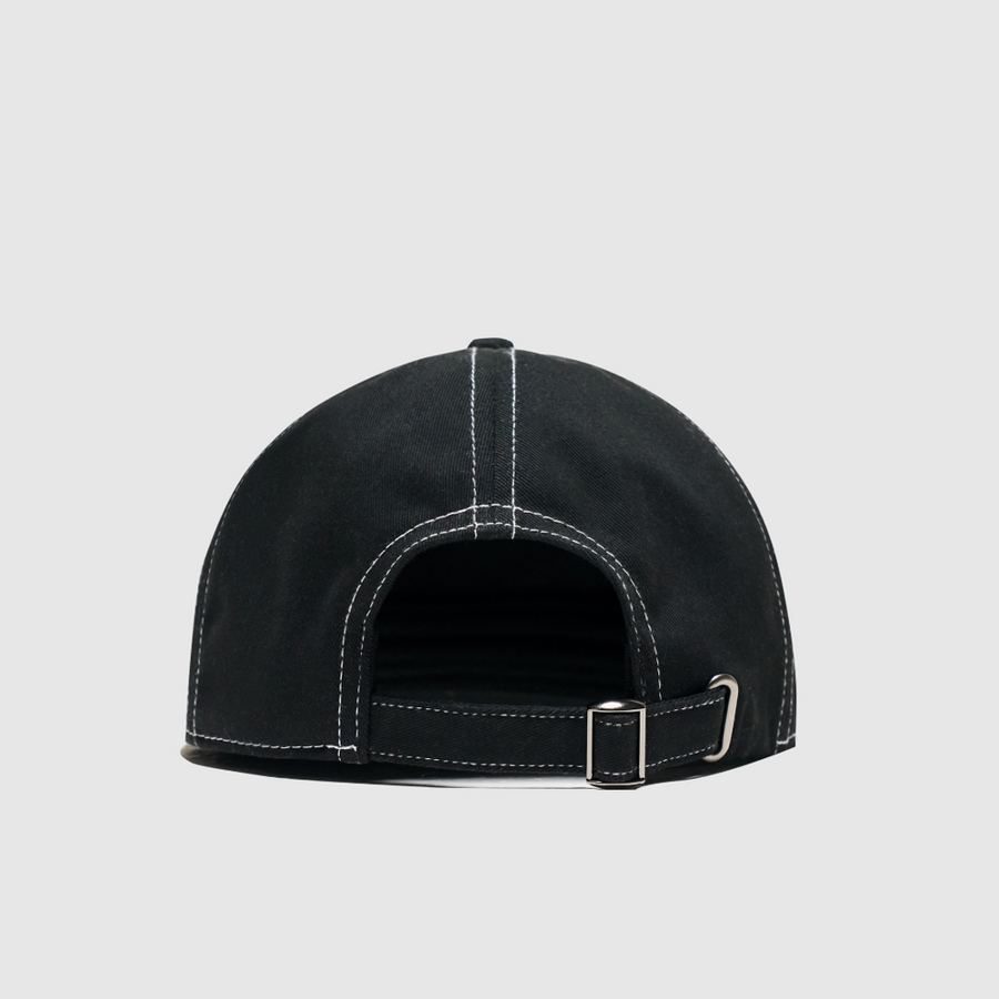 Back of the cap with adjustable metal strap