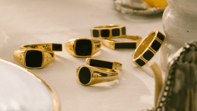 men's gold rings