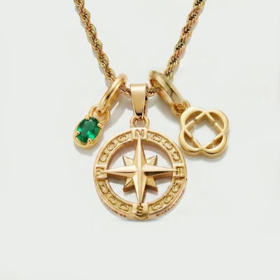 Build Your Own Pendant (Gold) | Emerald Stone