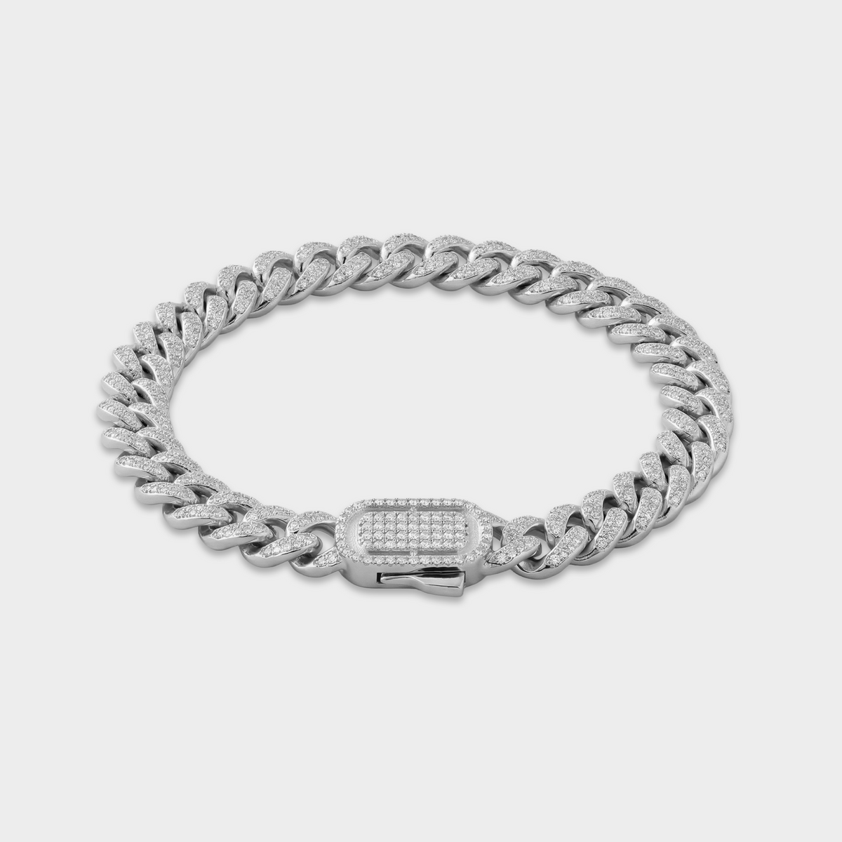 Iced Cuban Bracelet (Silver) 10mm