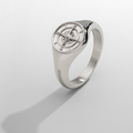 Compass Signet Ring (Silver)