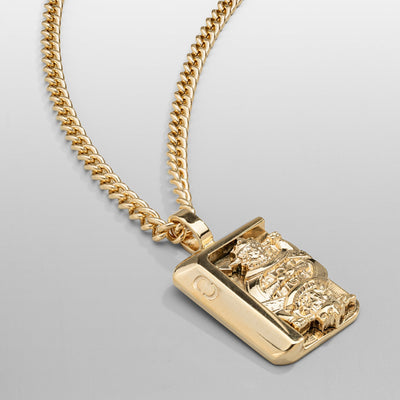 King's Card Pendant (Gold)