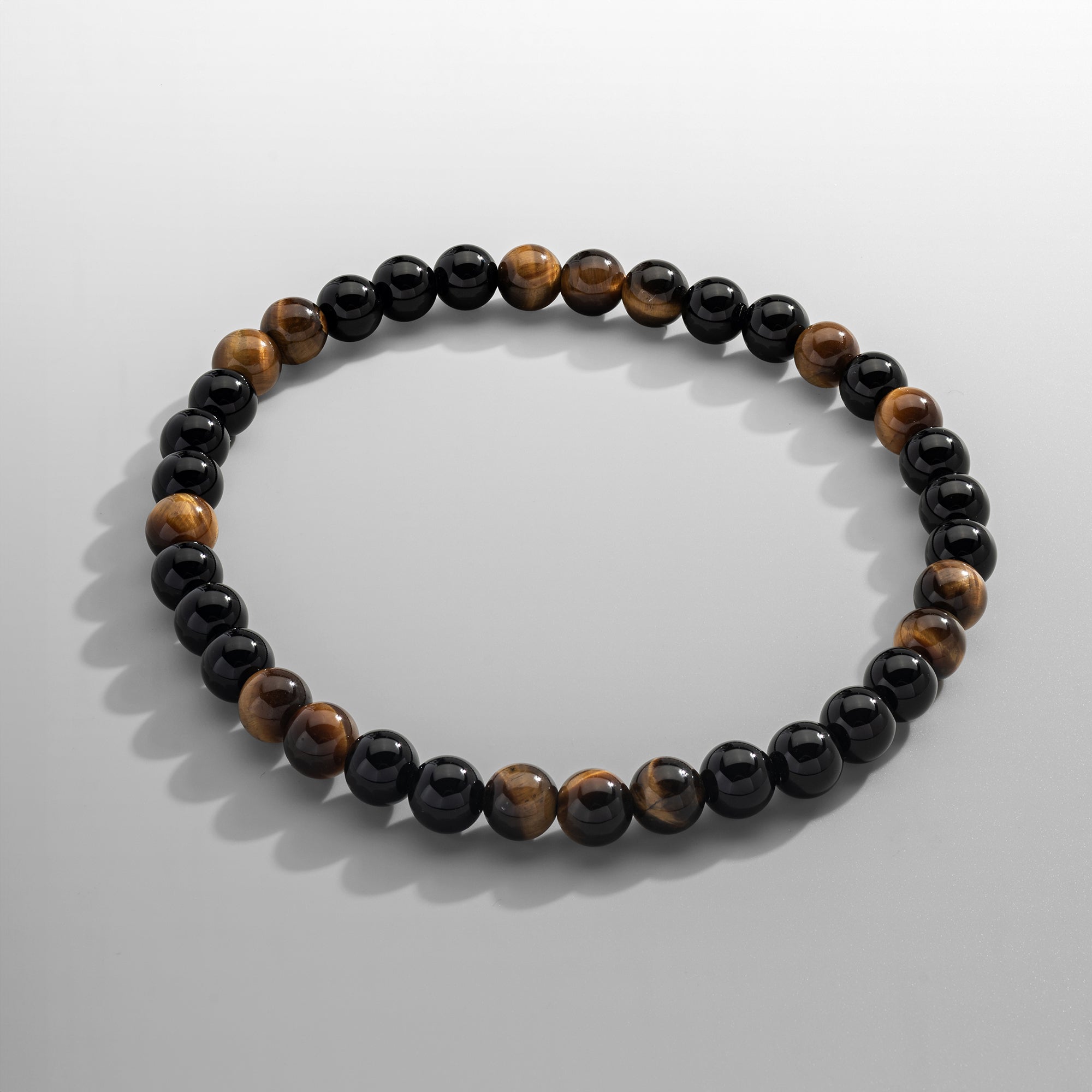 Tiger's Eye Obsidian Bead Bracelet