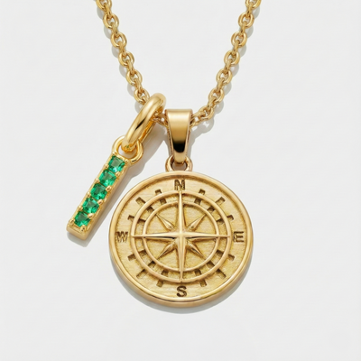 Build Your Own Pendant (Gold) | Emerald Stone