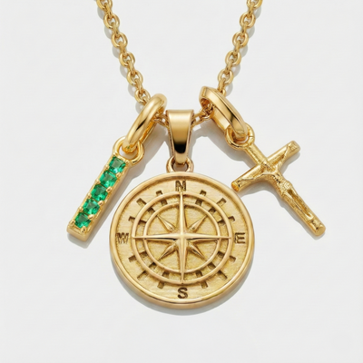 Build Your Own Pendant (Gold) | Emerald Stone