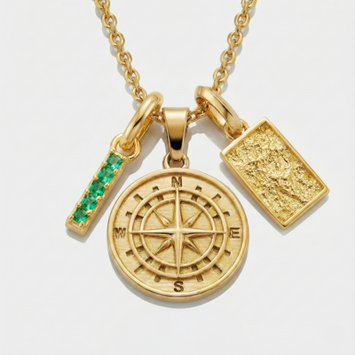 Build Your Own Pendant (Gold) | Emerald Stone