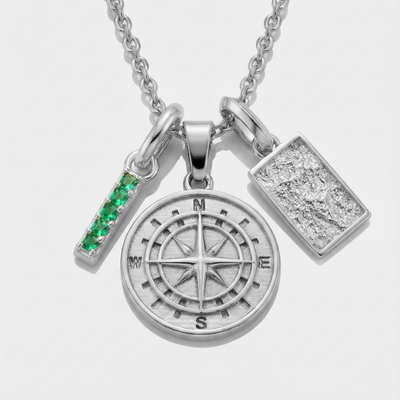 Build Your Own Pendant (Silver) | Emerald Stone