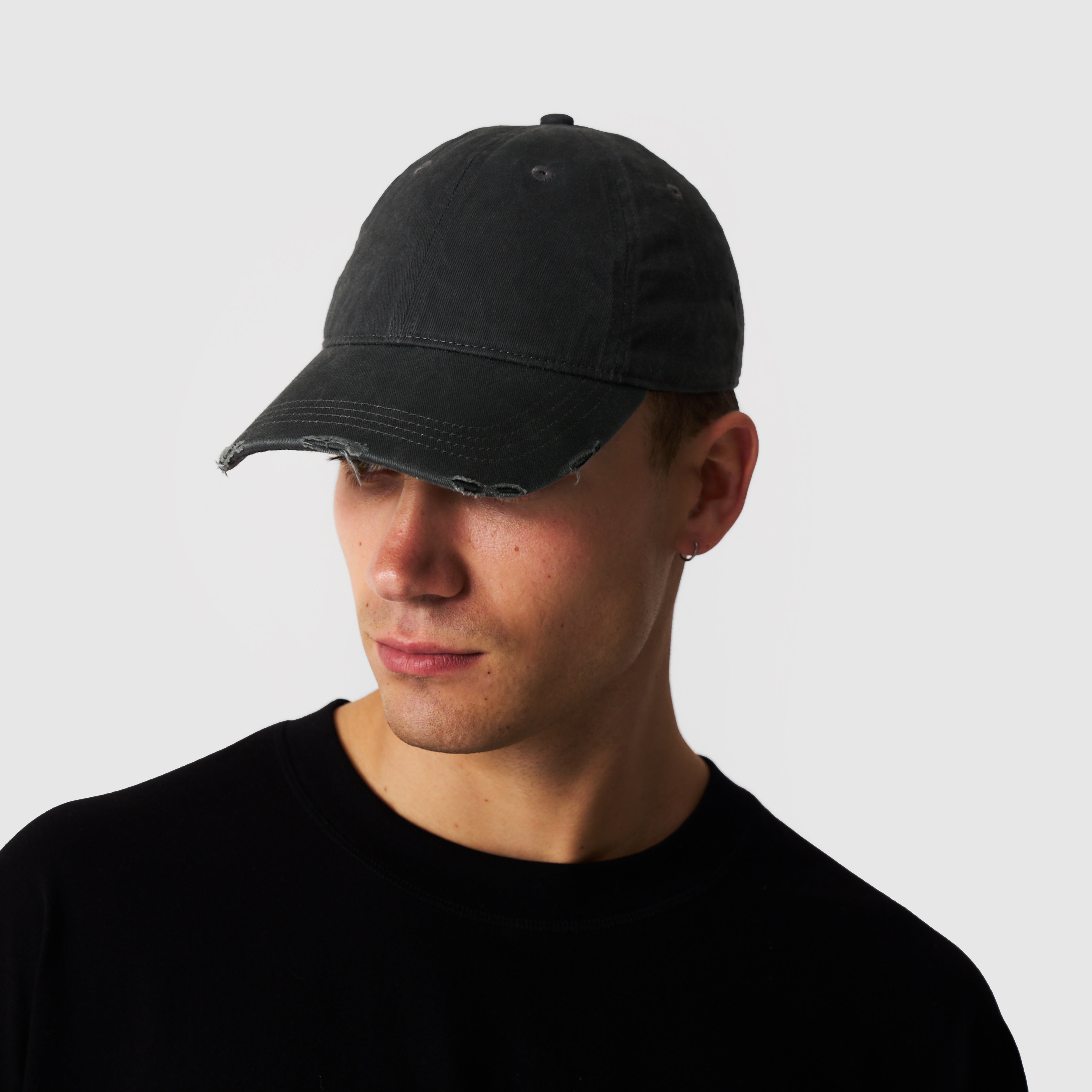 Distressed Cap (Washed Black)