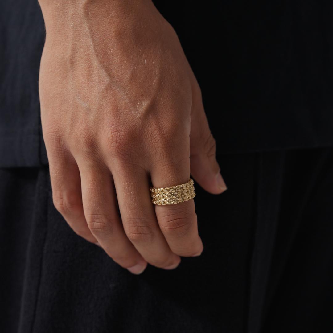 Rope Stack Ring (Gold)