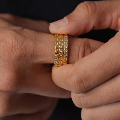 Rope Stack Ring (Gold)