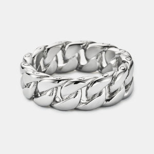 Cuban Band Ring (Silver) 8mm