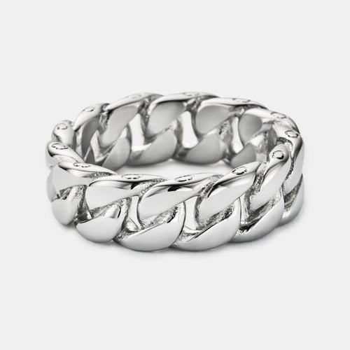 Cuban Band Ring (Silver) 8mm