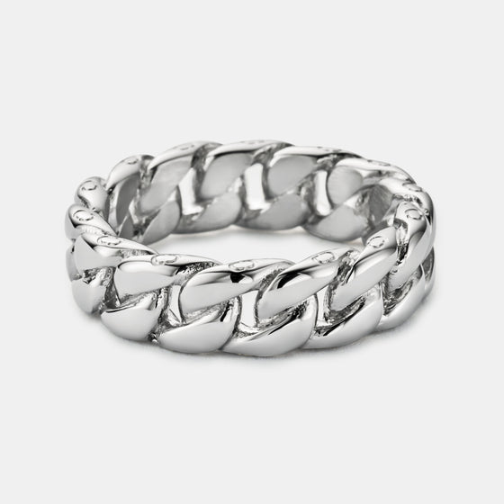 Cuban Band Ring (Silver) 6mm