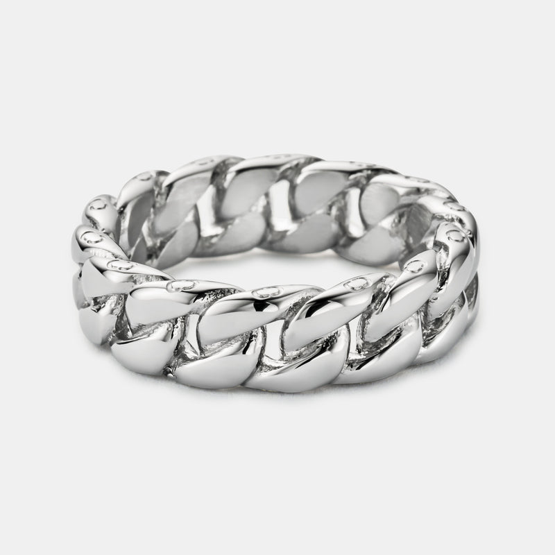 Cuban Band Ring (Silver) 6mm